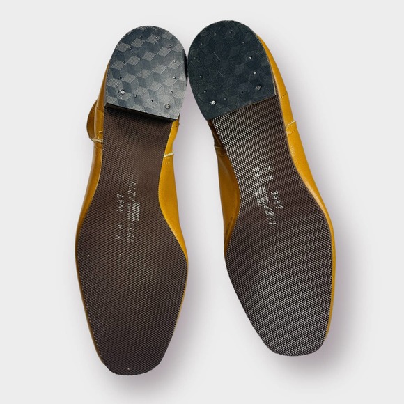 Vintage 60s Beacons Are Always Fitting Camel Leather Harness Go Go‎ Ankle Boots - Picture 10 of 11